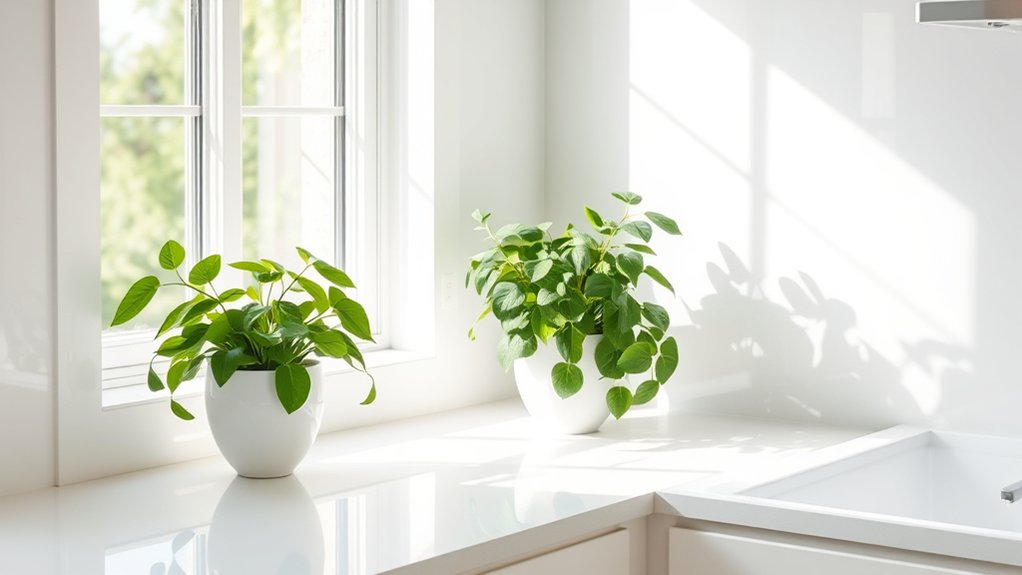 How to Decorate Kitchen Counter Corners With 3 Simple Tips 2 add greenery to kitchen corners