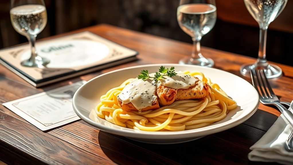 affordable generous chicken alfredo