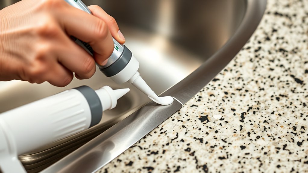 How Do You Seal a Kitchen Sink to the Countertop in 5 Easy Steps? 4 apply continuous even sealant