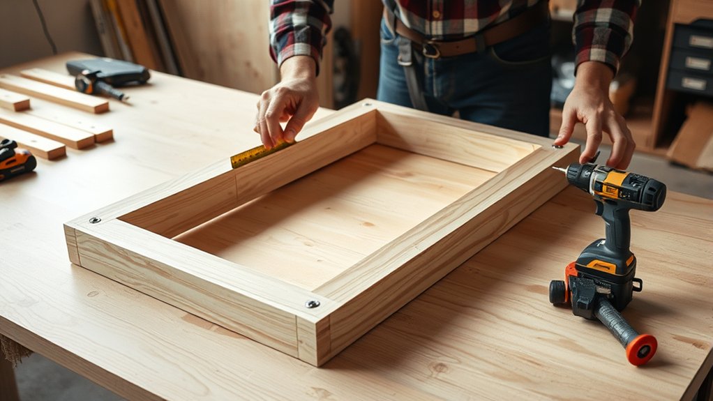 How to Make a Kitchen Island in 5 Simple Steps 4 assemble and secure cabinets