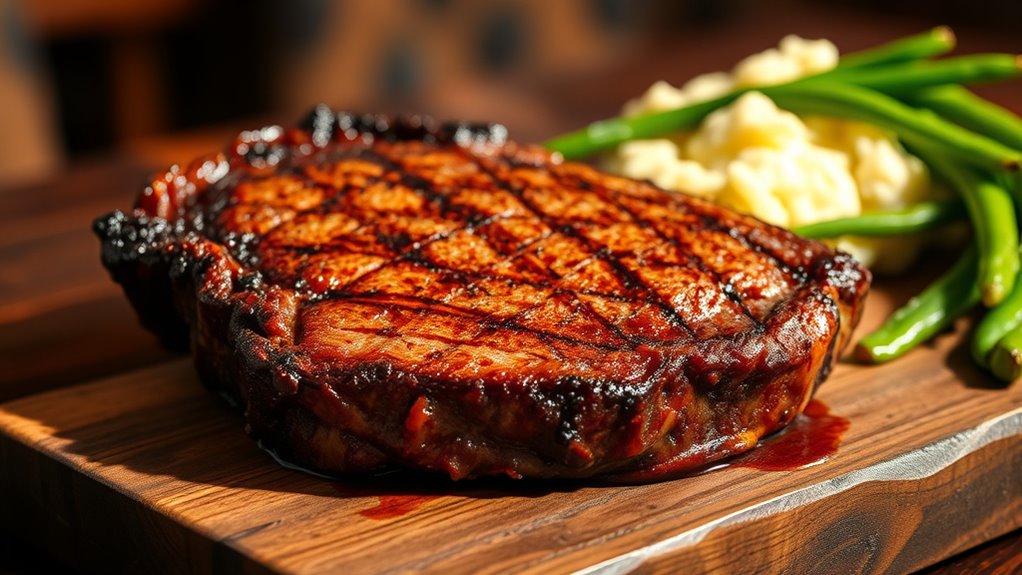 bold tender marbled steak