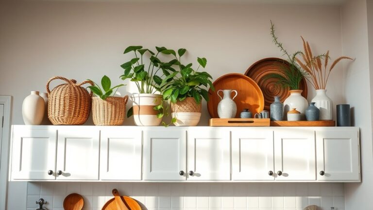 cabinet top decorating ideas
