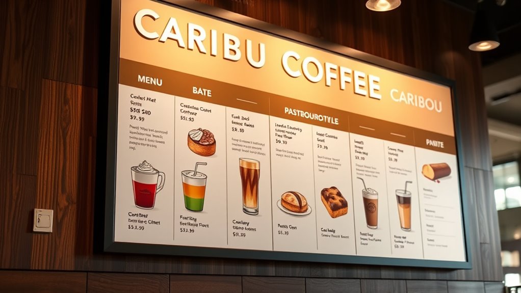 caribou coffee menu prices