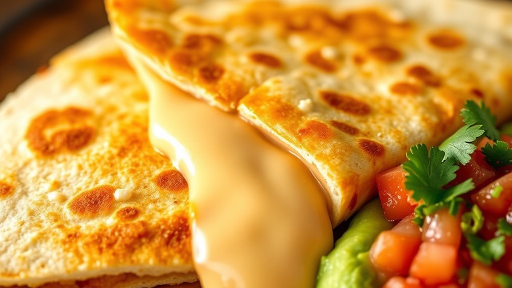 cheesy crispy customizable quesadilla