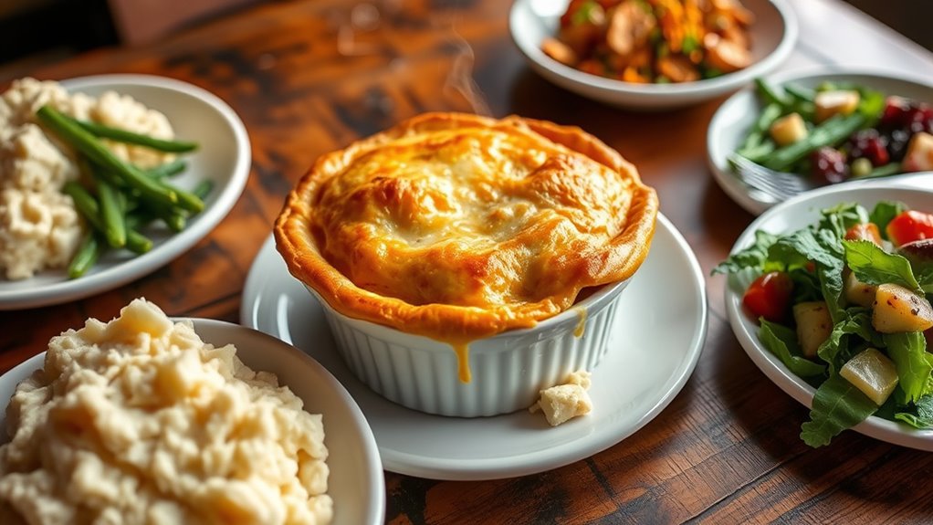 chicken pot pie with sides