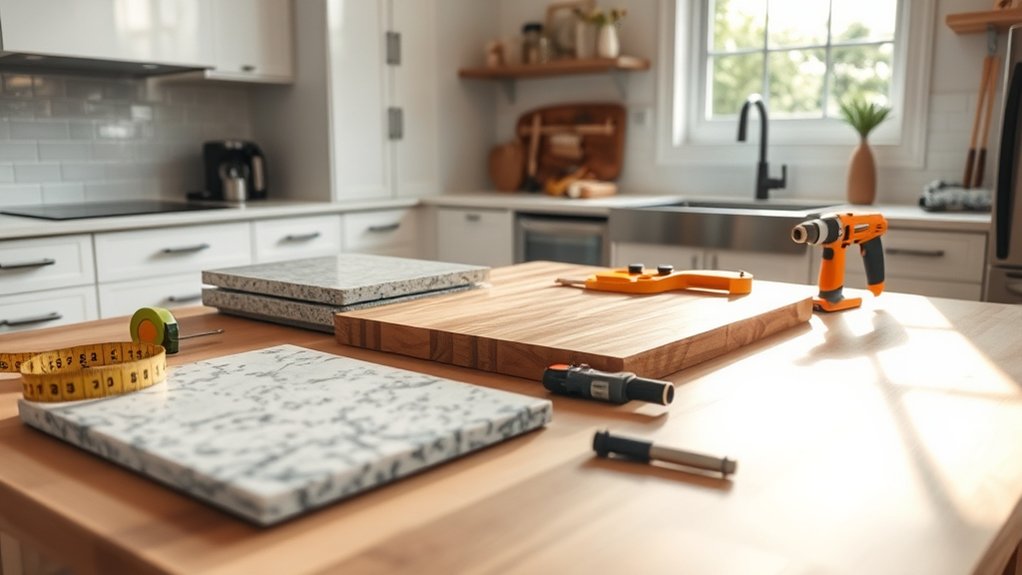 How to Install Kitchen Countertops in 10 Simple Steps 2 choose and measure materials