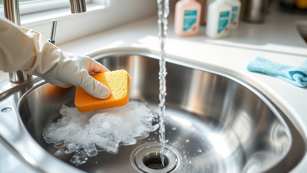clean sink in three steps
