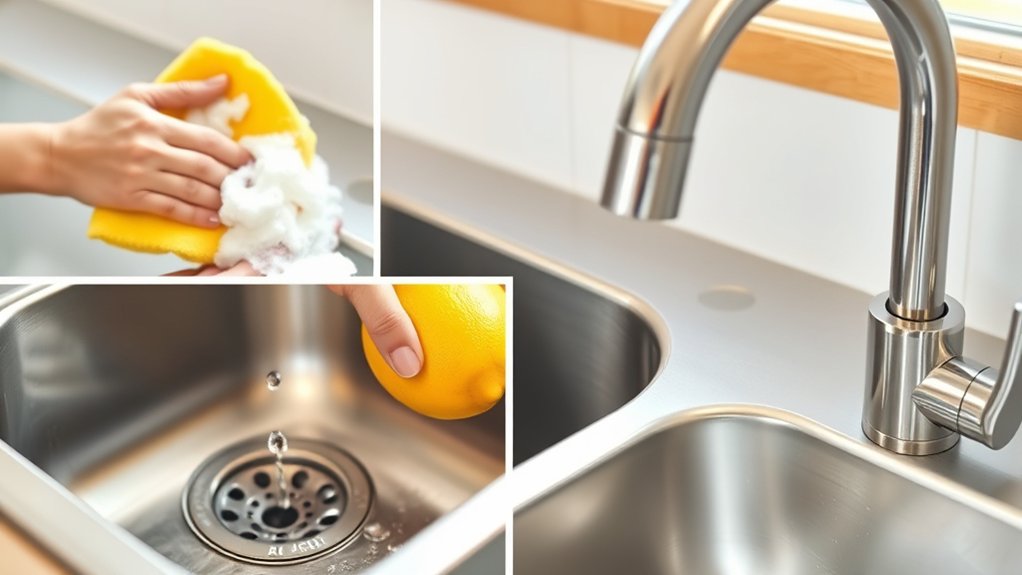 clean sink in three steps