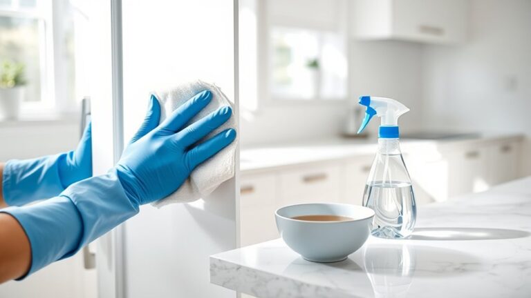 cleaning white cabinets