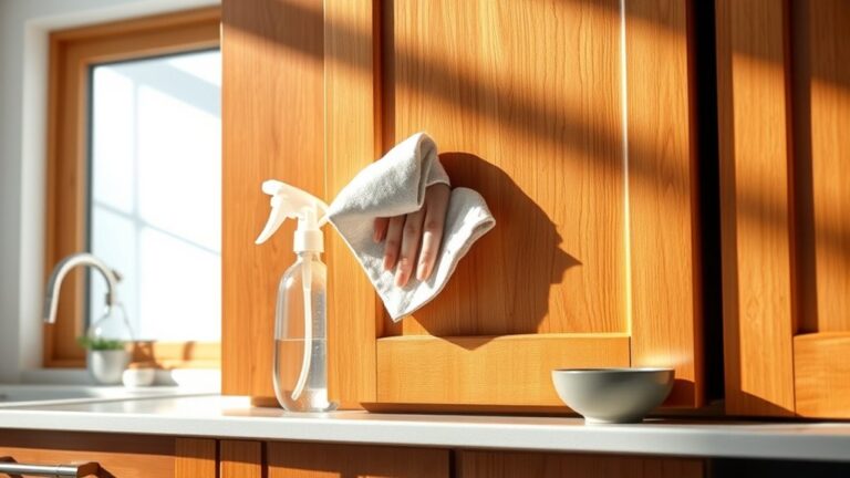 cleaning wood cabinets easily