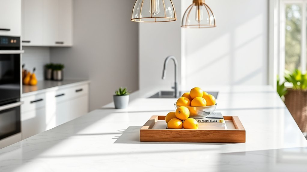 5 Easy Tips to Decorate Your Kitchen Island 2 clear focus organize refresh