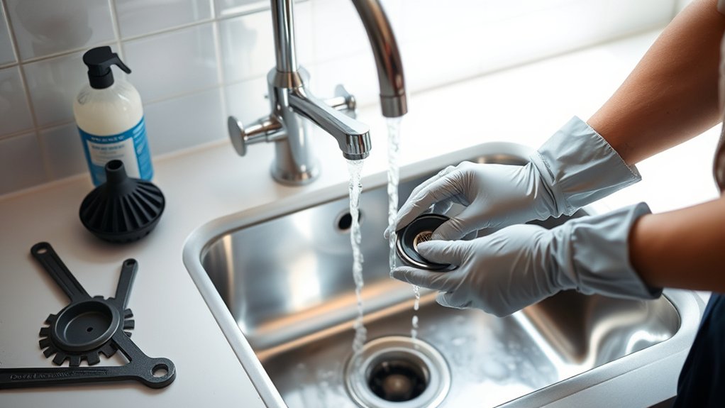 clear kitchen sink clog