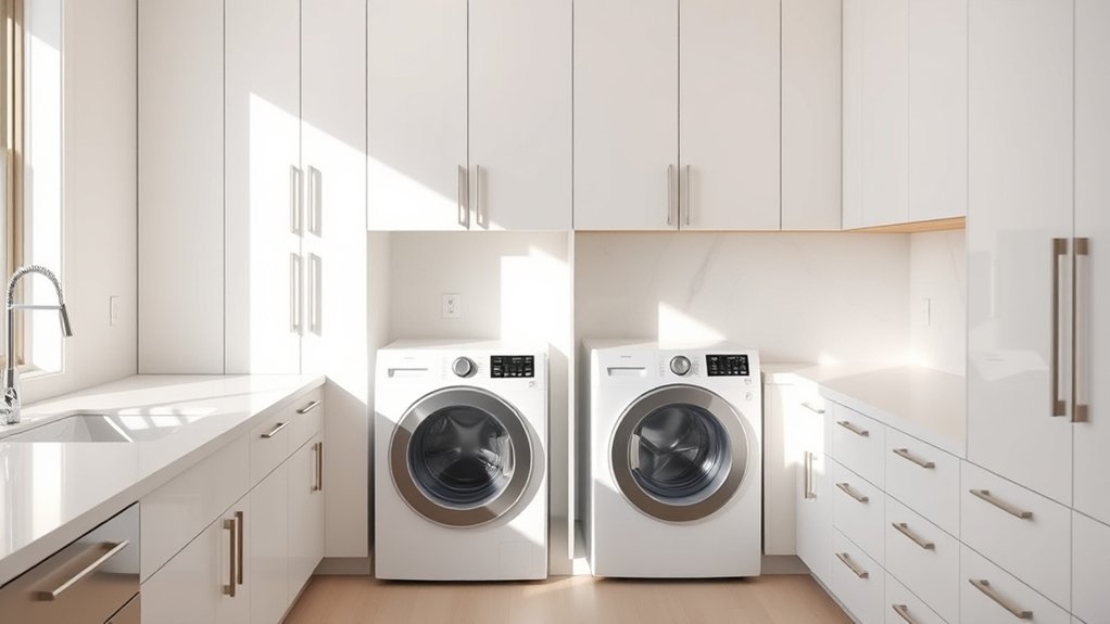 concealed accessible laundry cabinetry