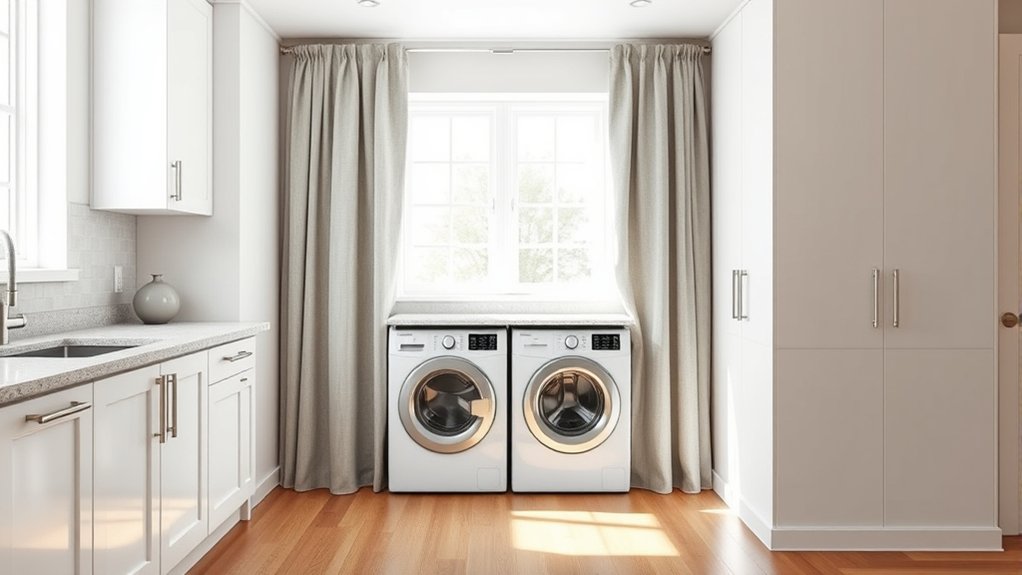 concealment with washable curtains