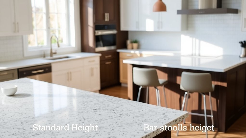 counter versus bar height
