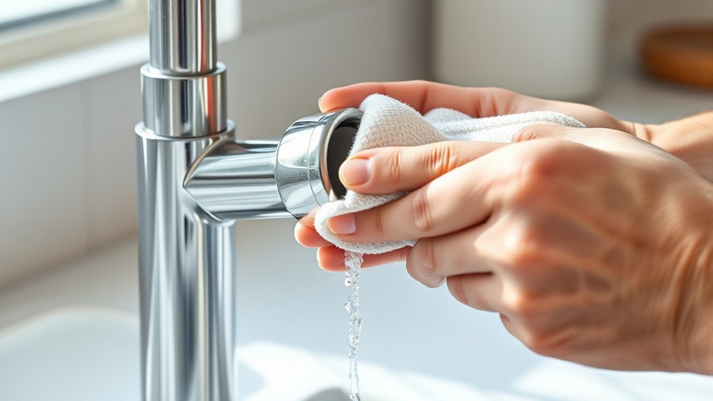 cover faucet before loosening