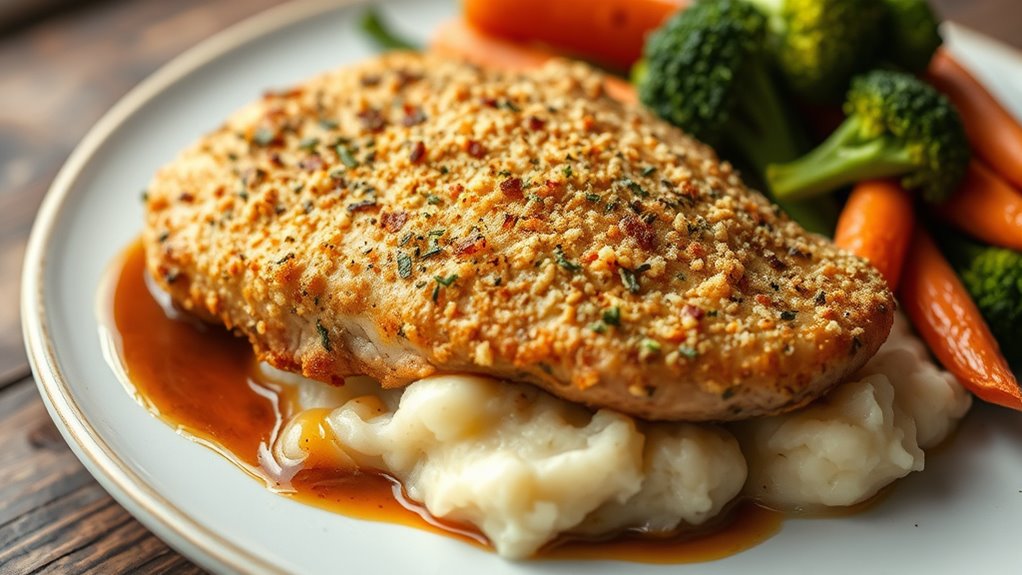crispy chicken with savory sauce