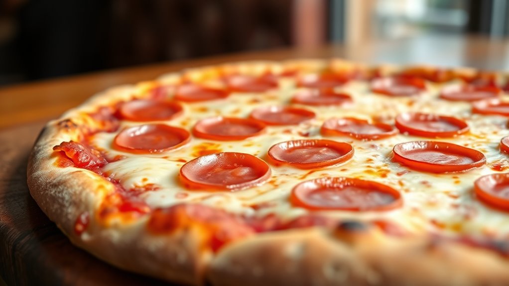 crispy pepperoni flavorful cheese