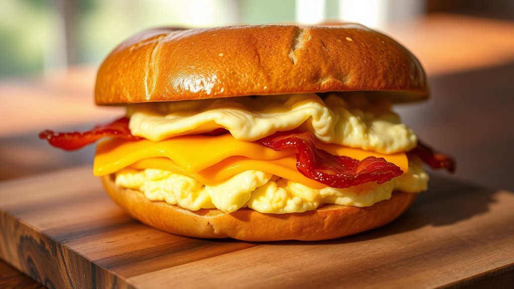customizable bagel breakfast sandwich