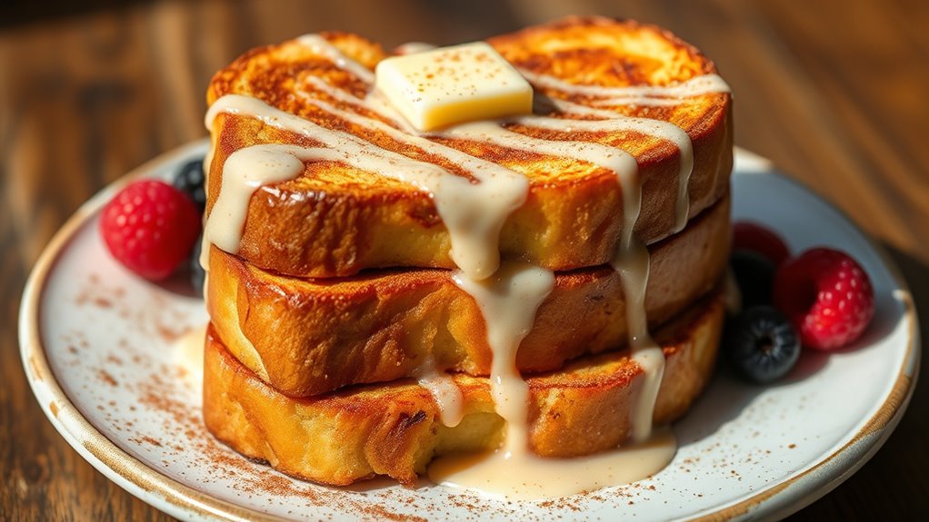 decadent cinnamon sugar layered