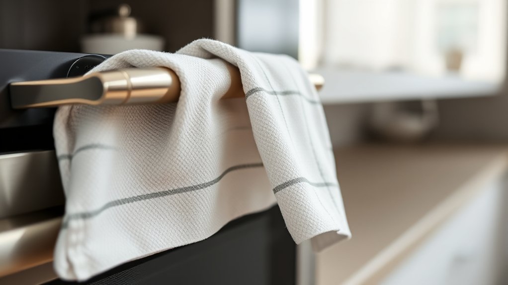 folded towel over handle