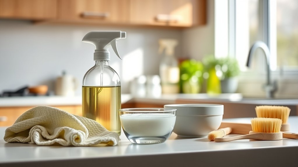 How to Clean Grease From Kitchen Cabinets in 7 Simple Steps 5 gather gentle cleaning supplies