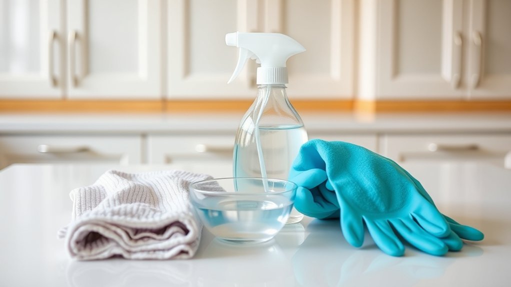 How Do You Clean Painted Kitchen Cabinets in 3 Easy Steps? 2 gather supplies and inspect cabinets