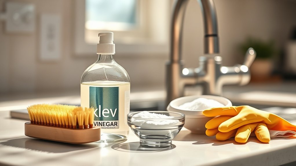 10 Easy Steps to Clean Your Kitchen Faucet Head 5 gather supplies and protect