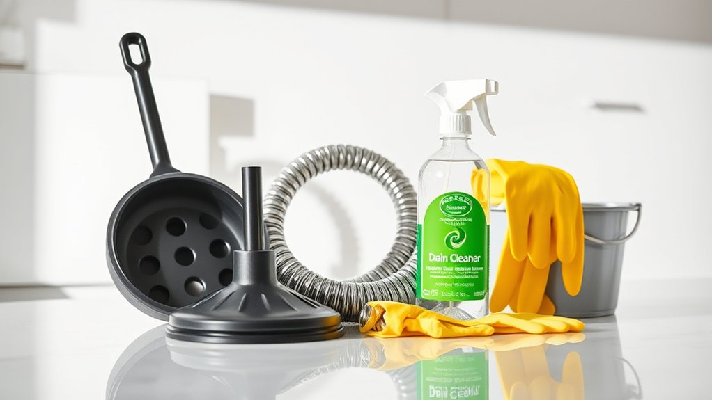 gather supplies before cleaning