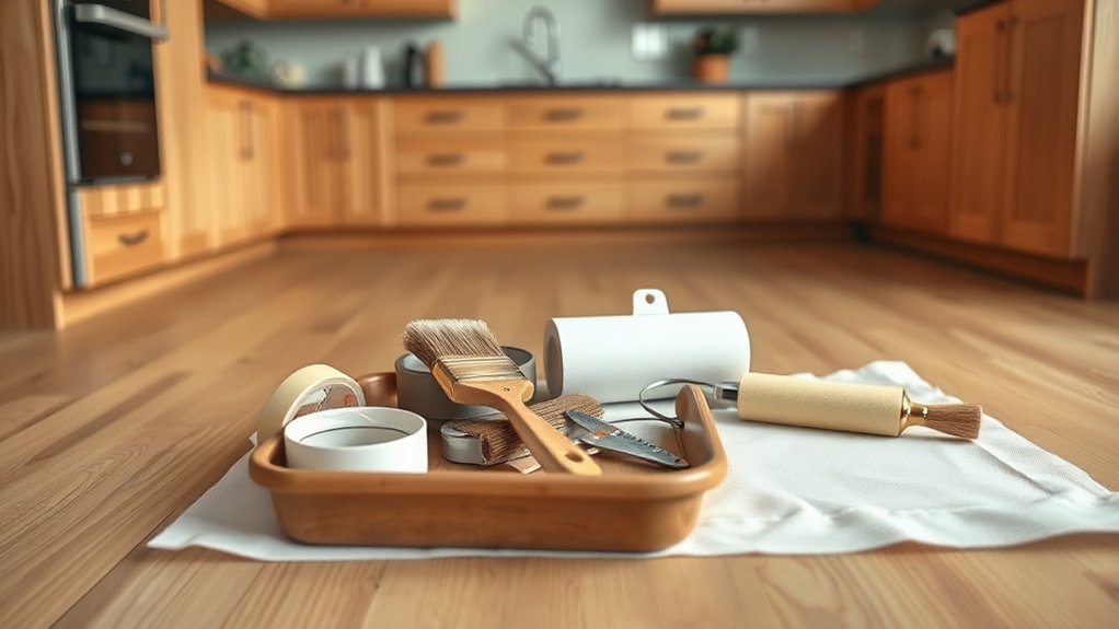 How to Paint Kitchen Cabinets in 10 Easy Steps 5 gather supplies before painting