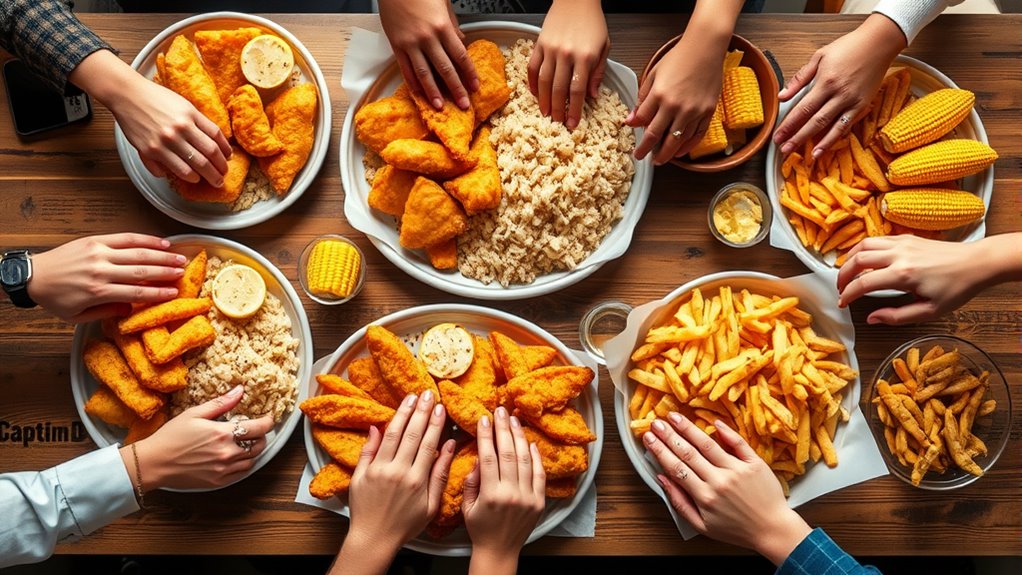 group seafood meal options