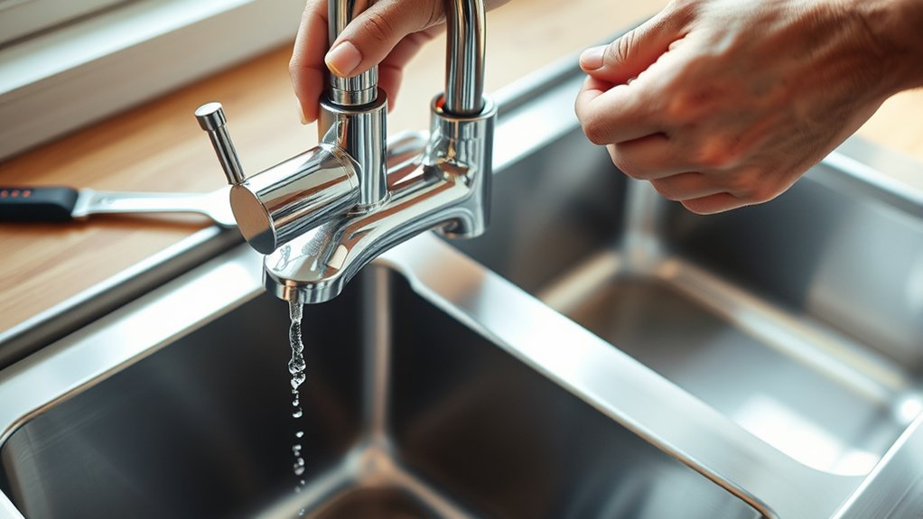 installing a kitchen faucet