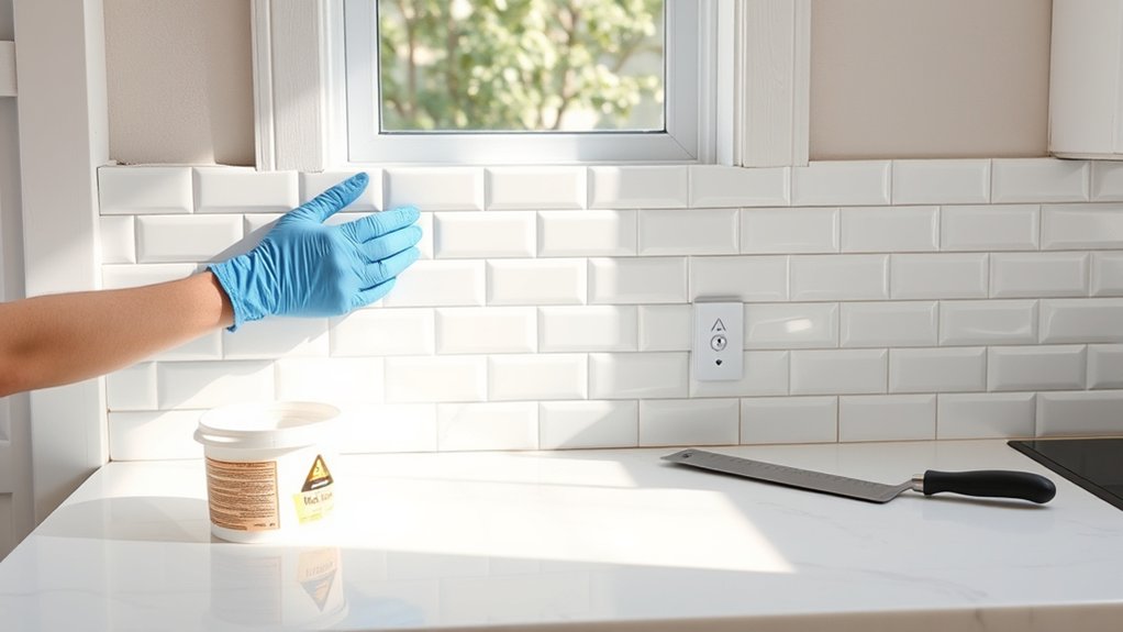 installing kitchen backsplash easily