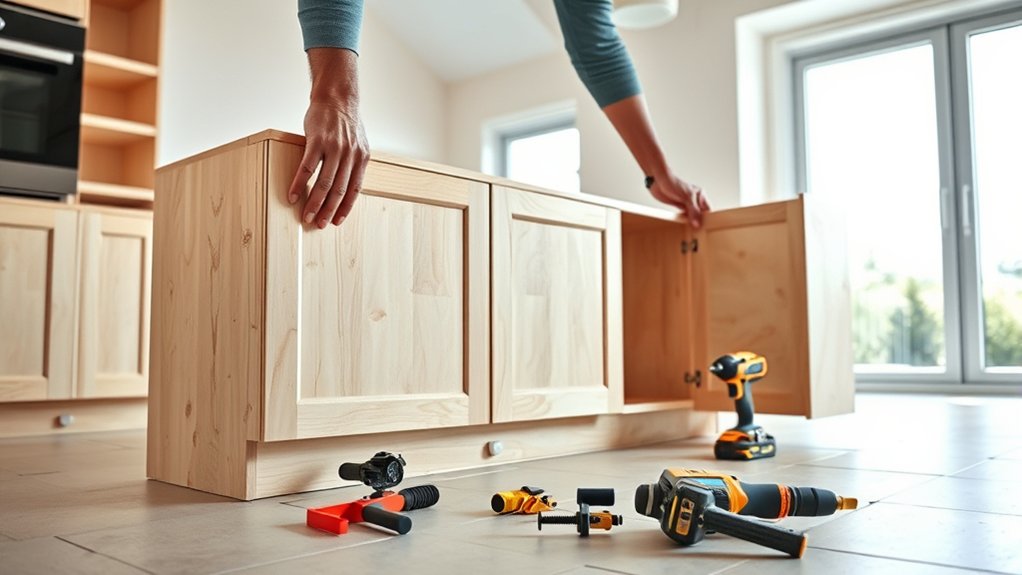 installing kitchen cabinets efficiently