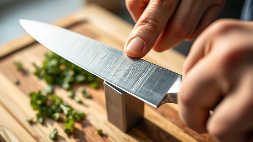 knife sharpening with rod