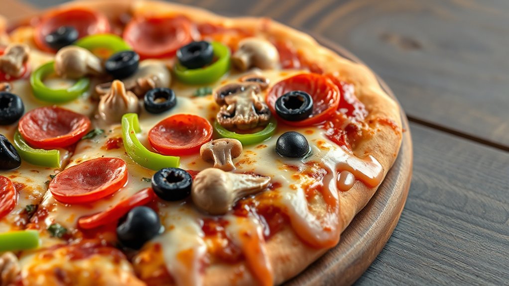 loaded variety of toppings