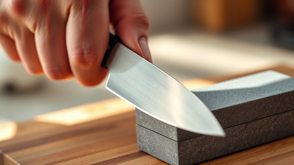 maintain consistent sharpening angle