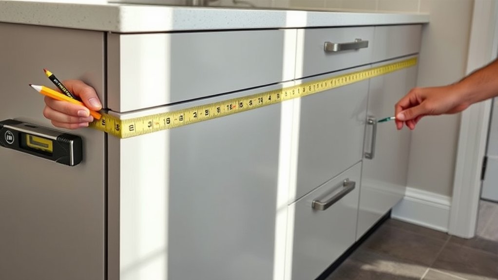 How to Measure Kitchen Cabinets in 3 Easy Steps 4 measure mark check verify