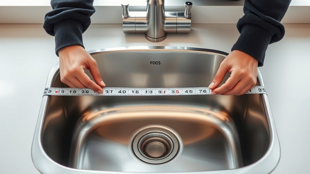 measure sink dimensions accurately