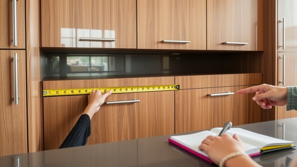 measuring kitchen cabinets accurately
