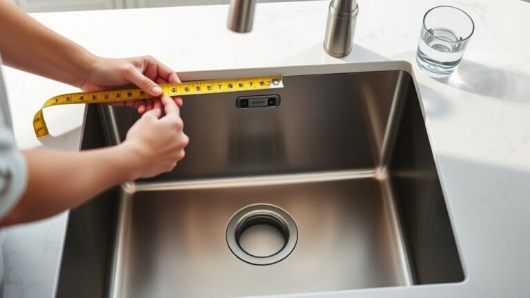 measuring sink dimensions accurately