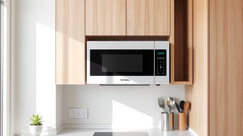 5 Tips on Where to Put Microwave in Small Kitchen 3 microwave under wall cabinet
