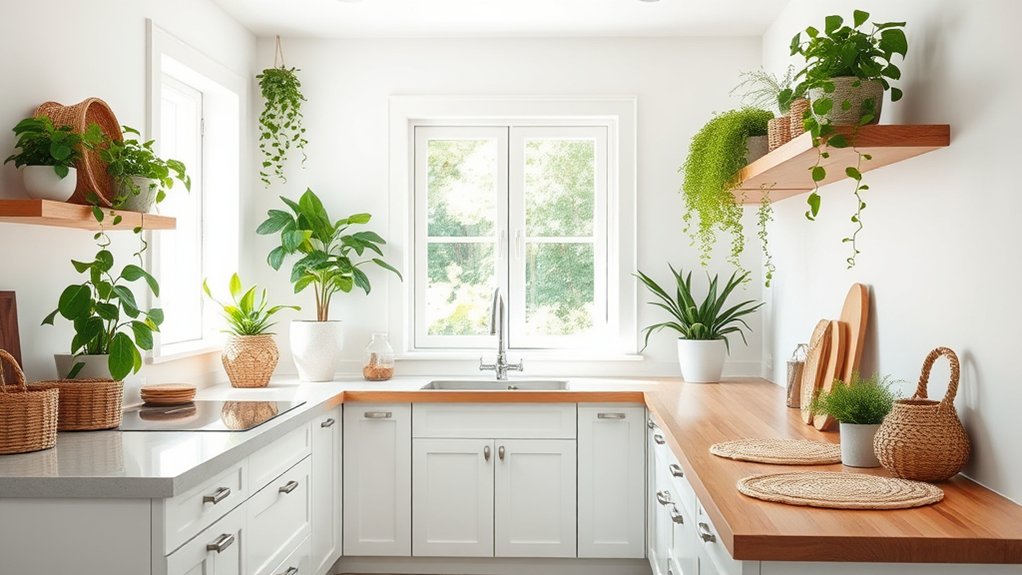 natural warm textured green
