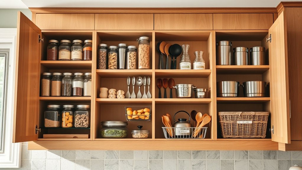 10 Tips to Organize Your Kitchen Cabinets Efficiently 3 organize by routine purpose