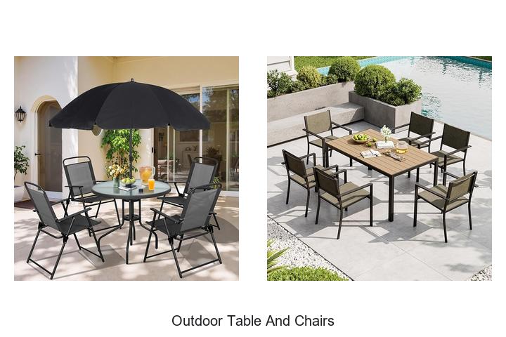 outdoor table and chairs