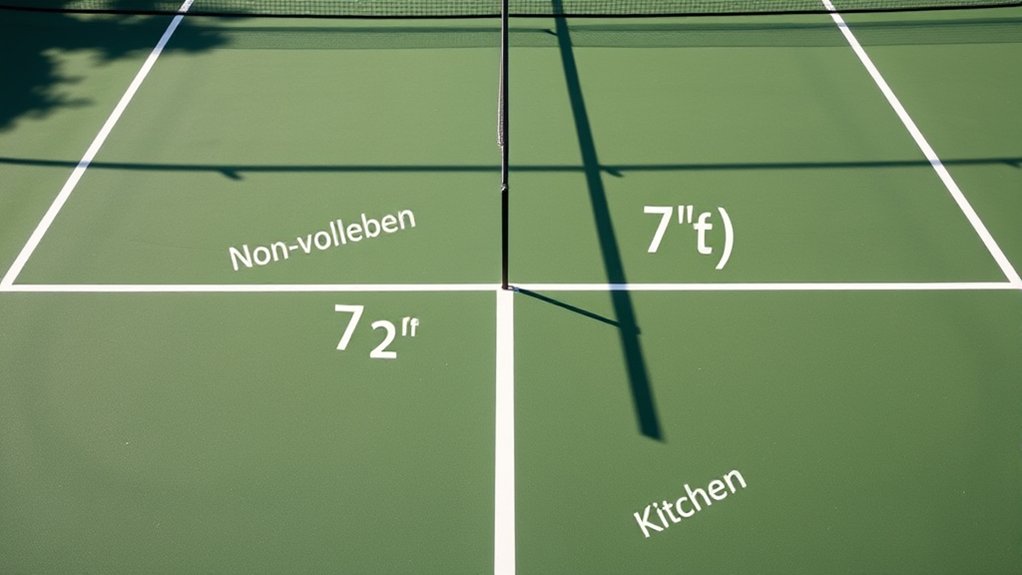 pickleball kitchen dimensions guidelines