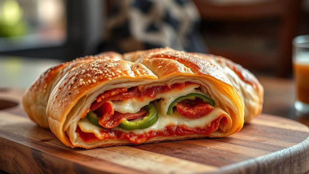 portable hearty cheesy stromboli