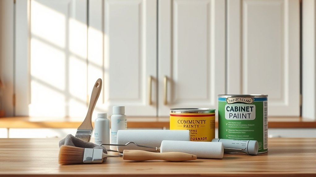 How to Paint Kitchen Cabinets Without Sanding in 5 Easy Steps 2 prepare inspect organize supplies