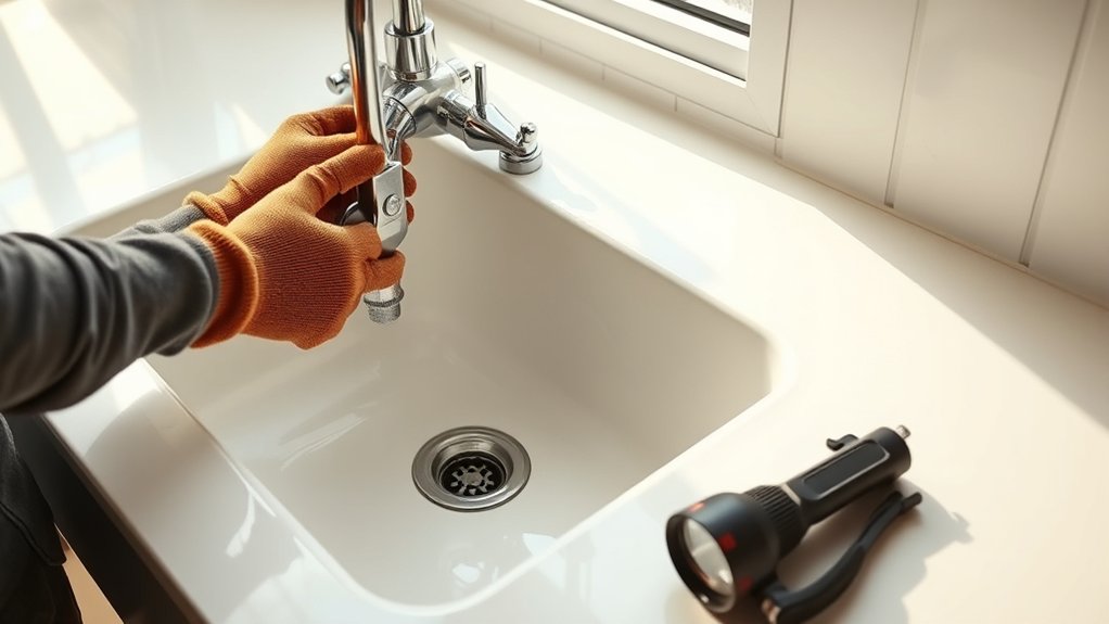 How to Install a Kitchen Faucet in 5 Easy Steps 5 prepare turn off inspect clean