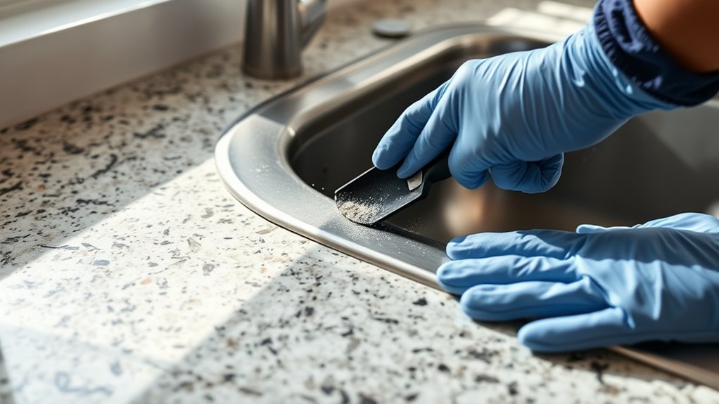 How Do You Seal a Kitchen Sink to the Countertop in 5 Easy Steps? 3 remove old sealant carefully